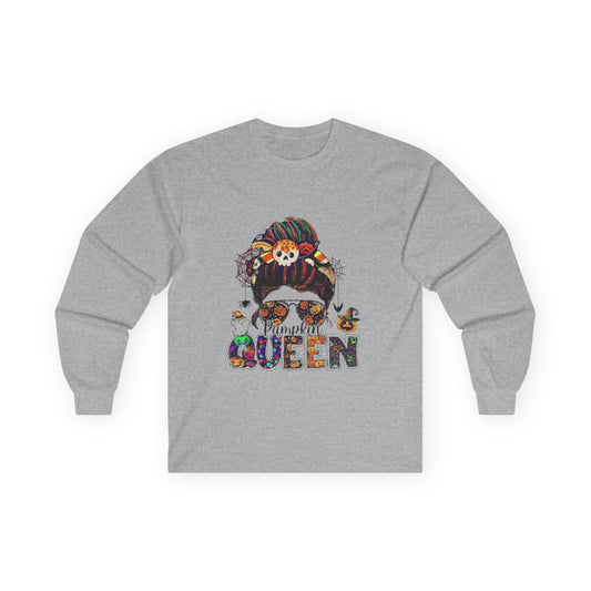 Pumpkin Queen Long Sleeve Tee - Unisex Fall Apparel