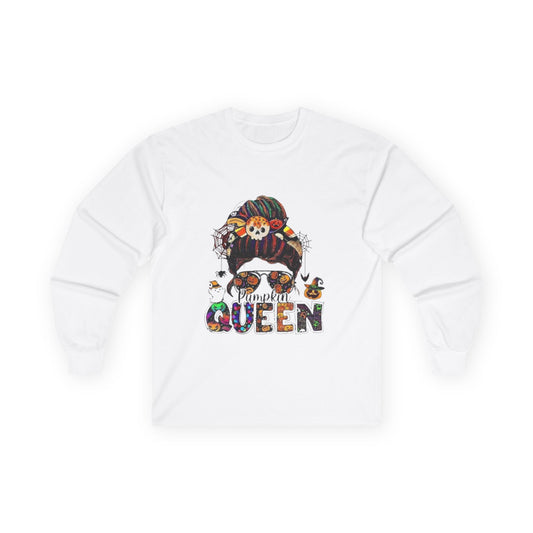 Pumpkin Queen Long Sleeve Tee - Unisex Fall Apparel