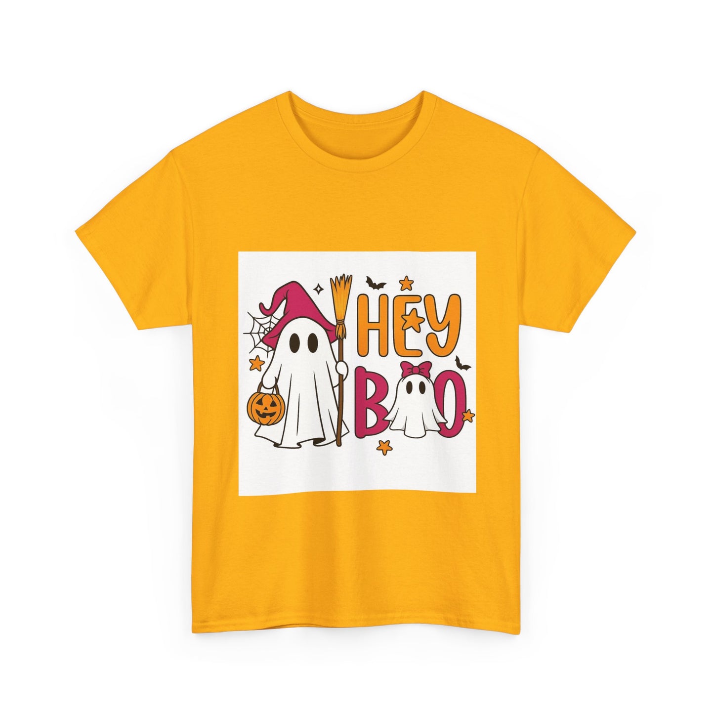 Hey Boo Halloween Unisex Heavy Cotton Tee