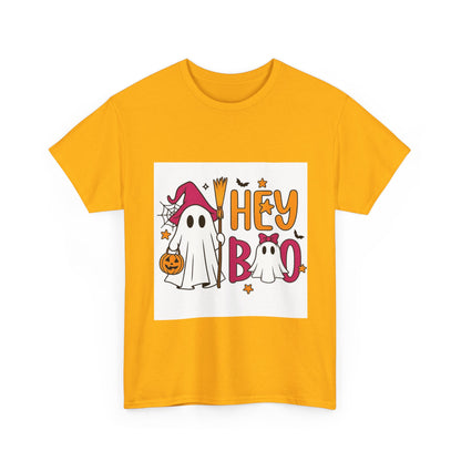 Hey Boo Halloween Unisex Heavy Cotton Tee