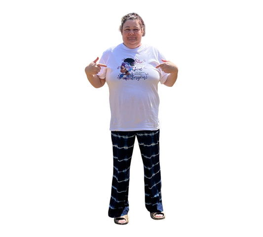 She who kneels before God can stand before Anyone Decal